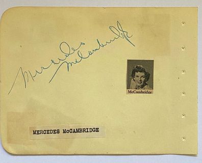 Mercedes McCambridge / Teresa Brewer - Film - orig Autogramm - Größe 15 x 10 cm