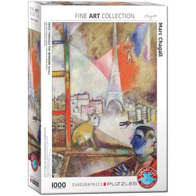 EuroGraphics 6000-0853 Paris vom Fenster aus von Marc Chagall 1000-Teile Puzzle