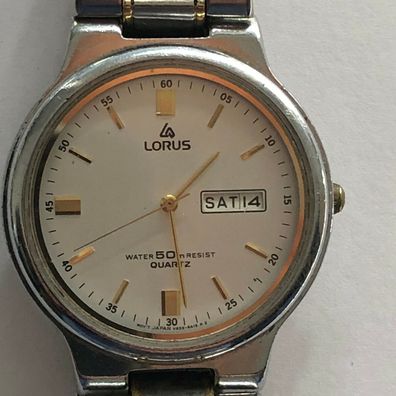 Lorus mit Datum - Quartz - Herren Armbanduhr - Batterie neu - Werk läuft
