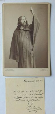 Emanuel Reicher - Theater / Film - original Autograph - Größe 14 x 9 cm