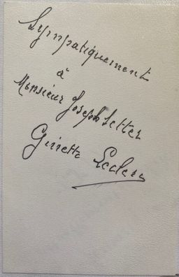 Ginette Leclerc - Film - original Autographen - Größe 12 x 8 cm