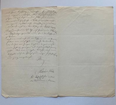 Ferdinand Stolte ( 1809 - 1874 ) - Theater - original signierter Brief