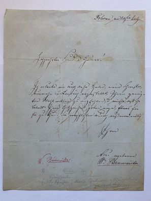Bernhard Baumeister ( 1827 - 1917 ) - Theater - original signierter Brief
