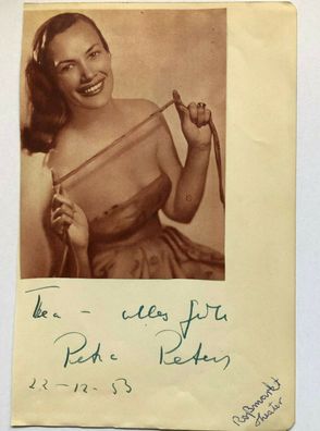 Petra Peters - Theater / Film - original Autogramm - Größe 16 x 10 cm