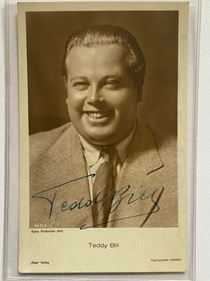 Teddy Bill - Theater / Film - original Autogramm - Größe 14 x 9 cm