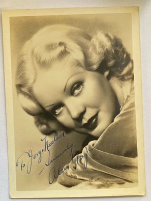 Alice Faye - Film - original Autogramm - Größe 17 x 12 cm