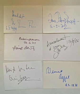 24 Autogramme Regie - viele Top Namen - Auf Blankokarten 15 x 10 cm