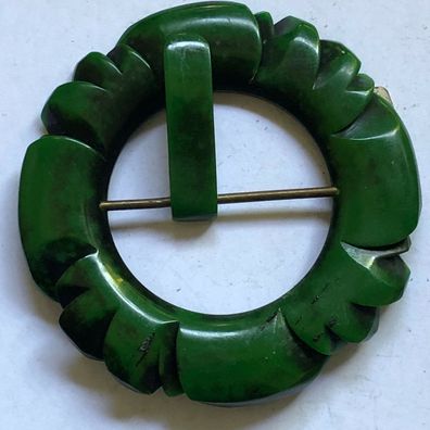 Gürtelschnalle - Hochwertige Arbeit aus Jade - Seltenes Sammlerstück