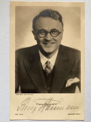 Franz Baumann - Film / Theater - original Autogramm - Größe 14 x 9 cm
