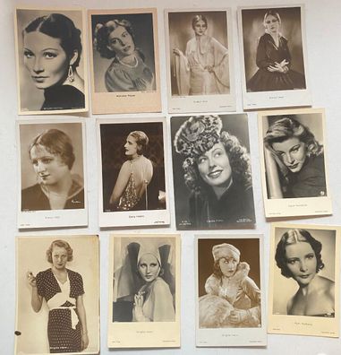 144 unsignierte Autogrammkarten der 30er Jahre mit seltenen Sammlerstücken