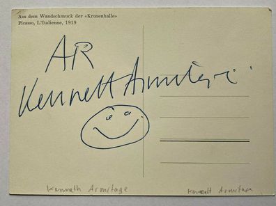 Kenneth Armitage - Kunst - original signierte Karte - Größe 15 x 10 cm