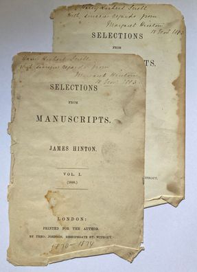 James Hinton - Jack the Ripper Autor - 2 original Autographs - Größe 21 x 1 3cm