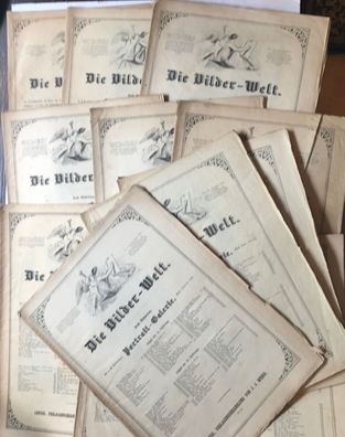 Die Bilder-welt - 13 Hefte Folio - Verlagsbuchhandlung Weber 1853 bis 1856
