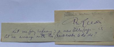 Richard Watson Gilder - Literatur - original Autogramm - Göße 18 x 5 cm