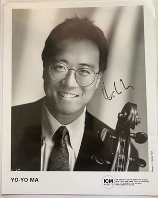 Yo-Yo Ma - Cellist - original Autogramme - Großfoto 25 x 20 cm