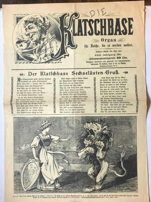 Die Klatschbase ( Schweiz ) - Schweiz -Zürich - Zeitschrift XXX Jahrgang 1911