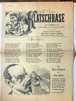 Die Klatschbase ( Schweiz ) - Schweiz -Zürich - Zeitschrift XIII Jahrgang 1894