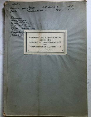 Privatsammlung in Berlin-Wannsee - Verlag: Hans W. Lange, Berlin (1939)