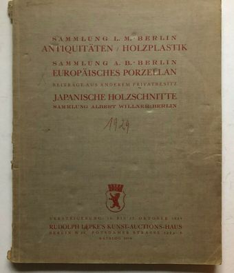 Sammlung Albert Willner - Japanische Holzuschnitte u.a. - Lepkes Auktion 1929