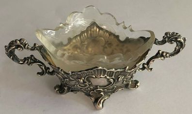 Wunderschöne Art-Deco - 800er Silber Gewürzschale - um 1900