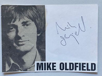 Mike Oldfield - Musik - original Autogramm - Größe 15 x 10 cm