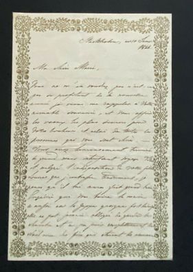 Josephine von Leuchtenberg - Königin von Schweden - handgeschriebener Brief