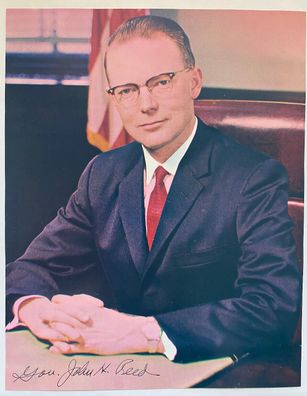 John Hathaway Reed ( 1921 - 2012 ) - US Politiker - original Autogramm