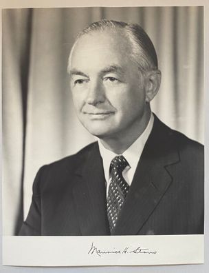Maurice Hubert Stans ( 1908 - 1998 ) - US Politiker - original Autogramm