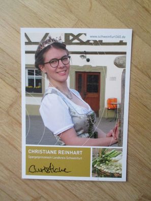 Spargelprinzessin Landkreis Schweinfurt Christiane Reinhart handsigniertes Autogramm!