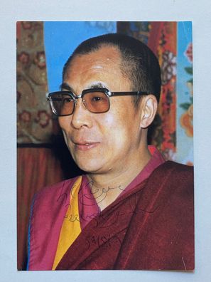 Dalai Lama - Politik - original Autogramm - Größe 15 x 10 cm