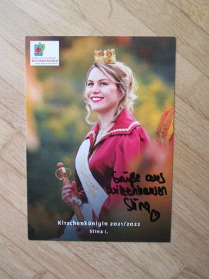 Witzenhäuser Kirschenkönigin 2021/2022 Stina I. - handsigniertes Autogramm!!!