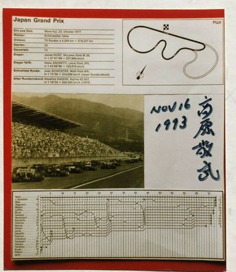 Noritake Takahara - Formel 1 - original Autogramm - Größe 12 x 10 cm