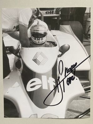 Rene Arnoux - Formel 1 - original Autogramm - Großfoto 19 x 14 cm