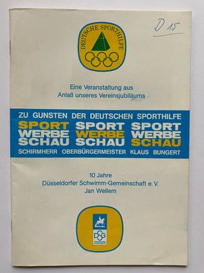 Schwimm-Gem. Jan Wellem - 19 original Autogramme - Größe 20 x 14 cm