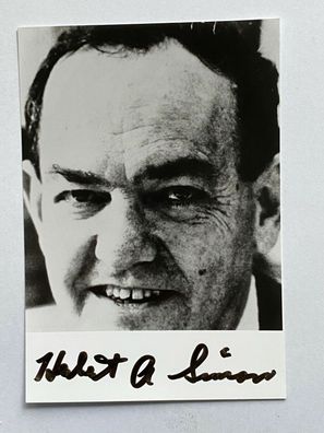 Herbert Simon - Nobelpreis Wirtschaft 1978 - original Autogramm