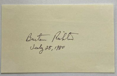 Burton Richter - Nobelpreis Physik 1976 - original Autogramm