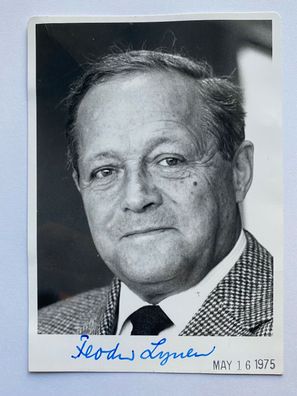 Feodor Felix Konrad Lynen - Nobelpreis Medizin 1964 - original Autograph