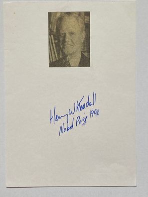 Henry Way Kendall - Nobelpreis Physik 1990 - original Autogramm - 15 x 10 cm