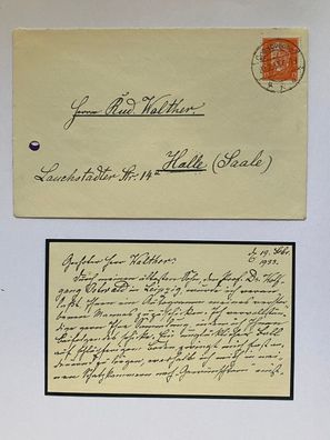 Helene Ostwald ( Gattin Wilhelm Ostwald ) - original Autograph - 13 x 8 cm