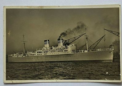 Deutsche Schiffspost Hamburg - G. Afrika - AK auf Friedenau 10. Jul..1939