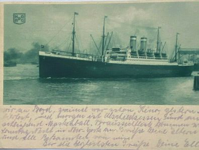 Deutsch-Amerikanische Seepost Hamburg - New York 1925 - an Bord des Ballin