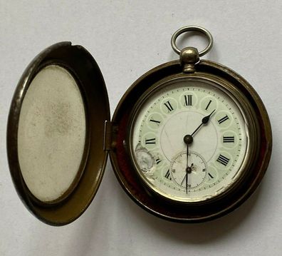 Taschenuhr um 1900 Schlüsselaufzug mit Uhrencase - Herren - Werk läuft an