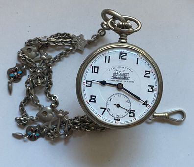 Chronometre Corgémont Watch mit interessanter Uhrenkette - Werk läuft an