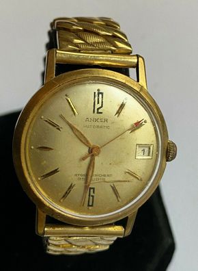 Anker Automatic 25 Rubis - Vintage Armbanduhr Herren - Werk läuft