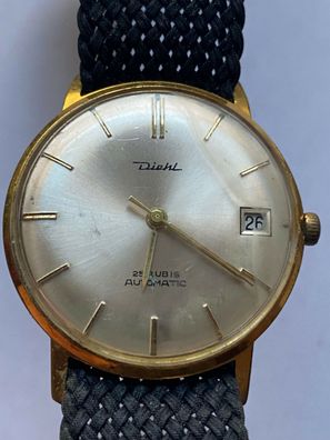 Diehl 25 Rubis - Automatic / Datum - Vintage Uhr Herren - Werk läuft