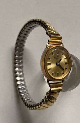 Exquisit - Antike Uhr Damen - Plaque - Handaufzug - Werk läuft