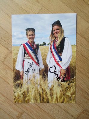 Kornkönigin Probstei 2022/2023 Henriette und Kornprinzessin Jane - hands. Autogramme!