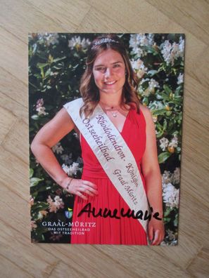 Rhododendronkönigin Graal-Müritz 2022 Annemarie II. - handsigniertes Autogramm!!!