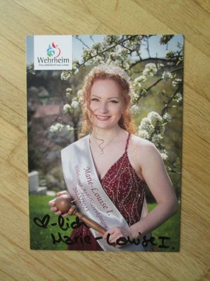 Wehrheim Apfelblütenkönigin 2022/2023 Marie-Louise I. - handsigniertes Autogramm!!!