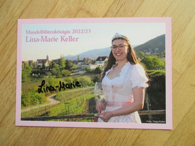 Mandelblütenkönigin 2022/2023 Lina-Marie Keller - handsigniertes Autogramm!!!